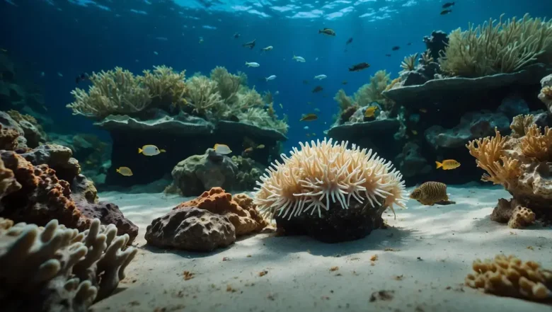 Aquário marinho exclusivo para invertebrados como ouriços, caranguejos e estrelas