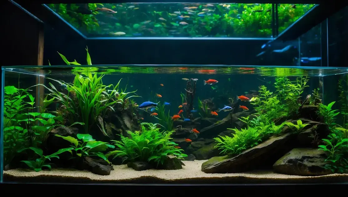 Aquários biotopos amazônicos para tetra neon em tanques de 100 litros