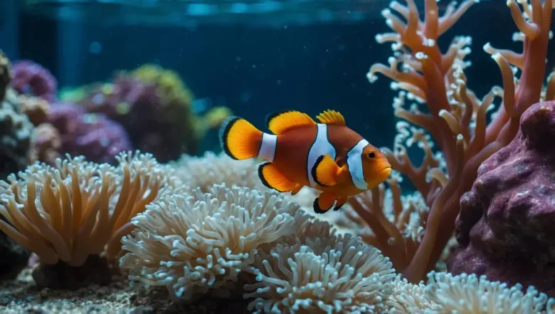 Aquários marinhos de baixa manutenção com peixes-palhaço e anêmonas resistentes