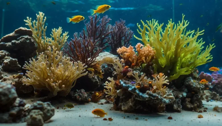 Aquários marinhos para blennies e gobies com refúgio de algas chaetomorpha