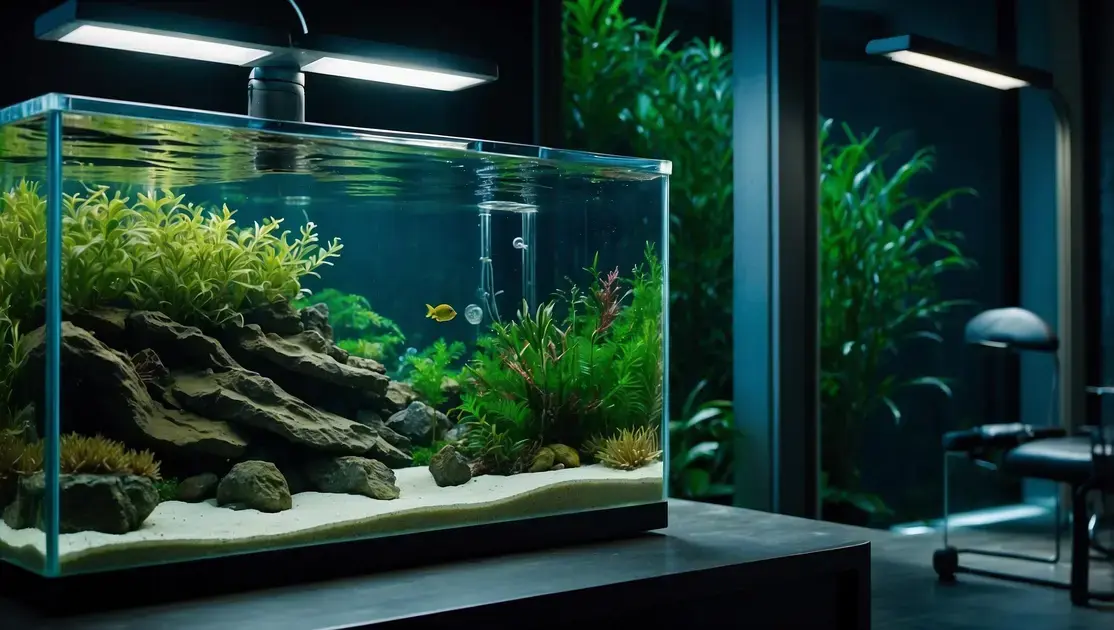 Como posicionar equipamentos em aquários plantados para evitar sombreamento