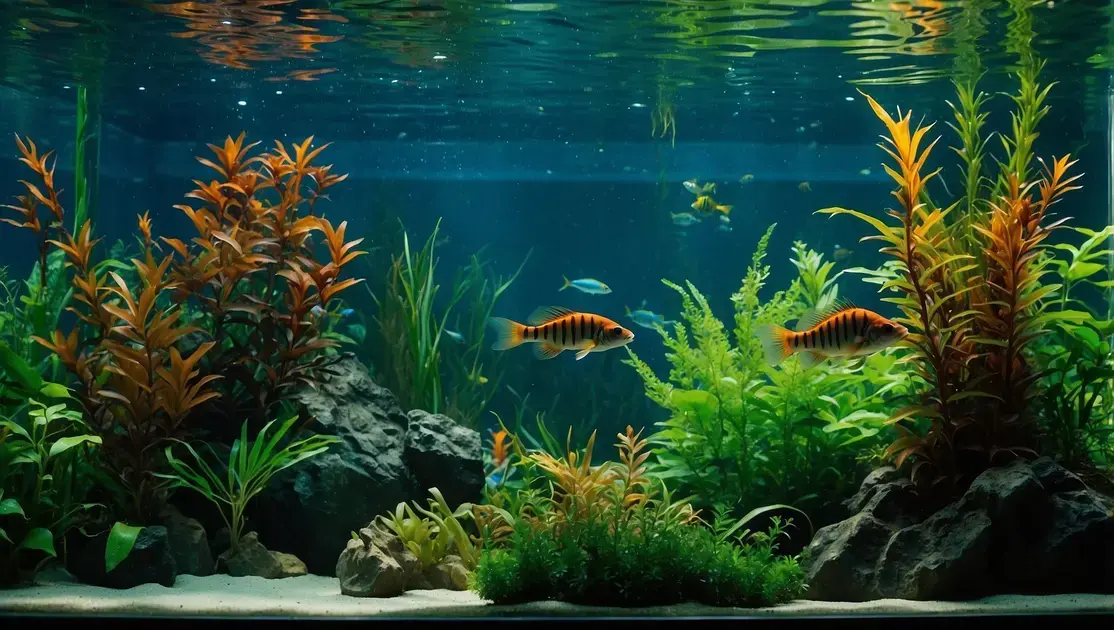 Compatibilidade entre barbos tigre e plantas resistentes em aquários sem CO₂