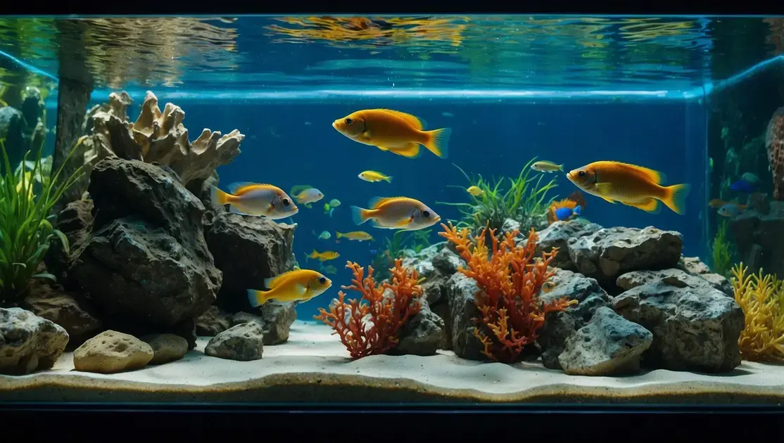 Decoração com pedras inertes para aquários de ciclídeos africanos do Lago Malawi