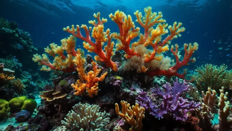 Iluminação LED para crescimento de corais duros em aquários de água salgada