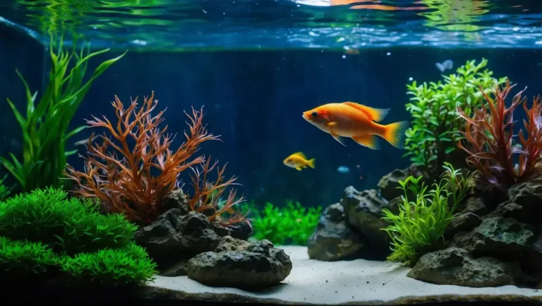 Montagem de aquário Fish Only com peixes agressivos como moreias e peixe-leão