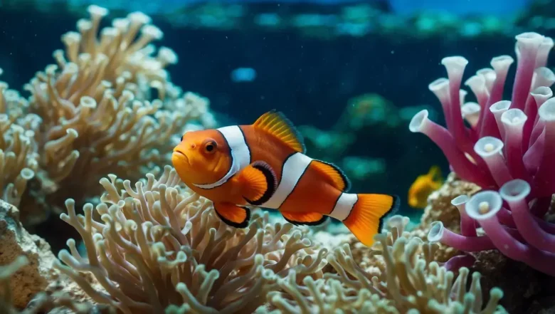 Peixes palhaço para aquários marinhos com anêmonas compatíveis de água salgada