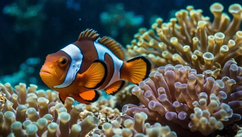 Peixes palhaço para aquários marinhos com anêmonas compatíveis de água salgada