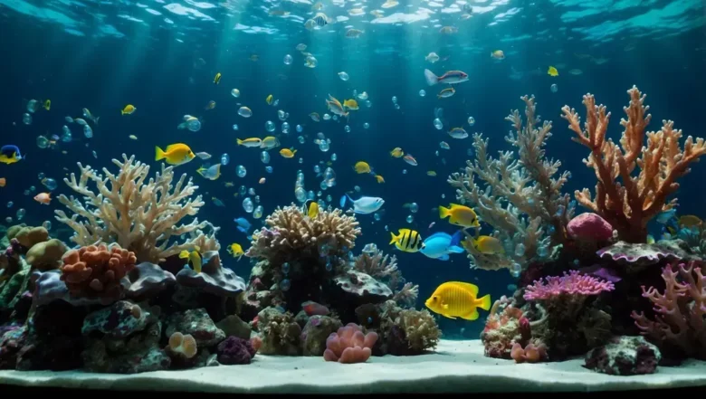 Química da água em aquários marinhos com controle de cálcio e magnésio para corais