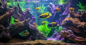 Uso de troncos naturais em aquários de ciclídeos anões com comportamento territorial