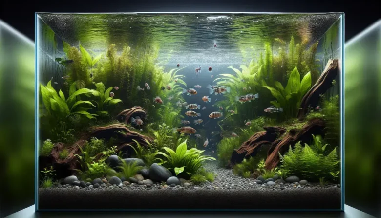 Aquários de água doce com ciclídeos anões em ambientes plantados e equilibrados