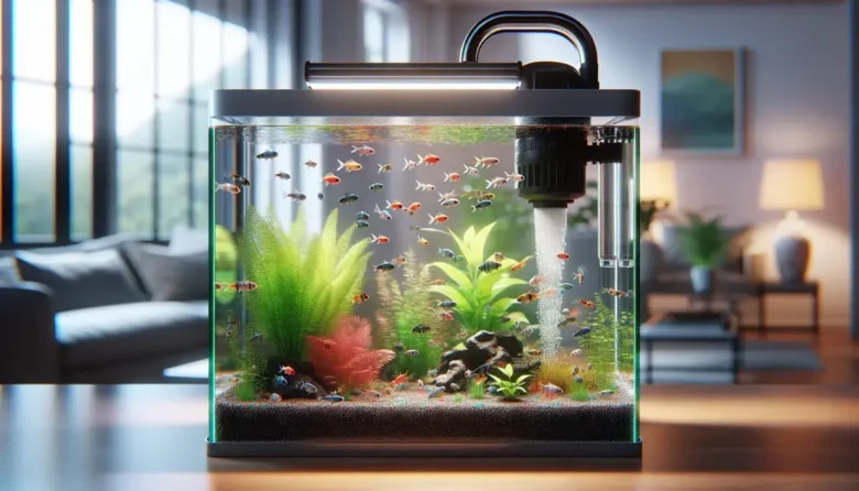 Aquários de água doce com filtragem hang-on para aquários pequenos de alta densidade