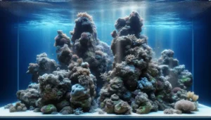 Aquários marinhos com rochas vivas para estabilização biológica do sistema