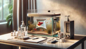 Montagem de aquários de quarentena para adaptação segura de novos peixes