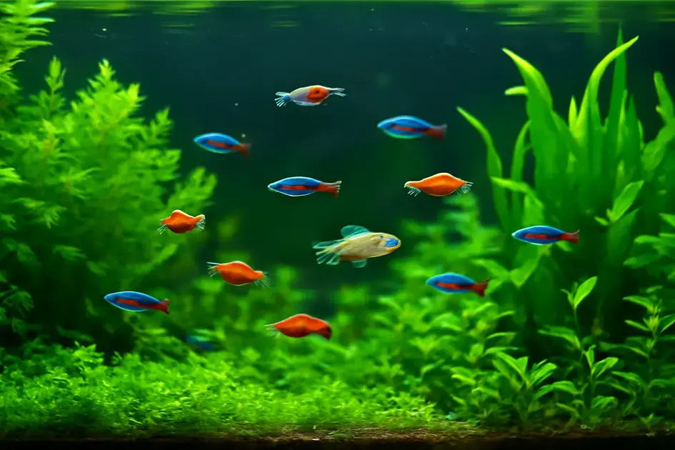 Peixes de água doce para aquários pequenos com plantas naturais