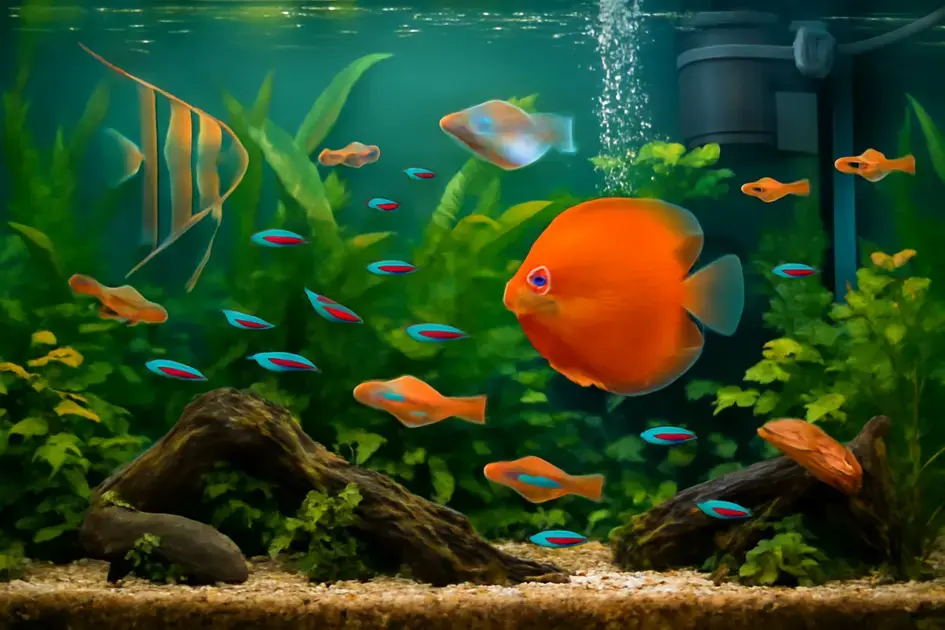 Filtragem para aquários de água doce com grande quantidade de peixes